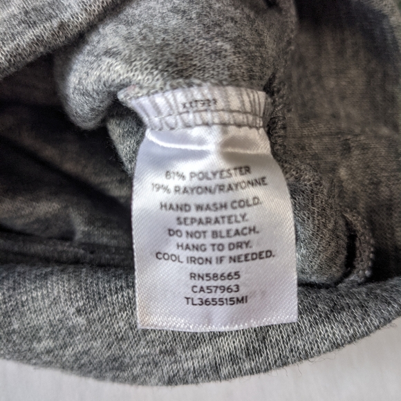 Leith Puff Elbow length Sleeve Sweater Top Gray women's size XS - Picture 5 of 6